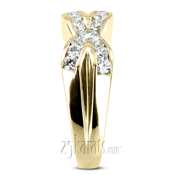 14K white gold 1.21 ct. Diamond Men's Wedding Ring - alternate view 5
