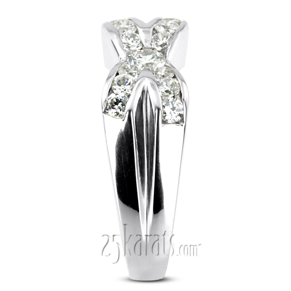 14K white gold 1.21 ct. Diamond Men's Wedding Ring - alternate view 6