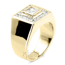 1.62 ct. Princess Cut Channel Set Mens Diamond  Ring