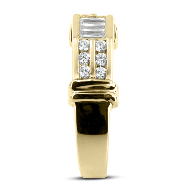 14K white gold 0.50 ct. tw. Baguette Channel Set Diamond Men's Ring - alternate view 3