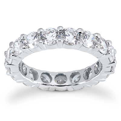 5.00 ct. Round Cut Prong Set Diamond Eternity Wedding Band thumbnail 1