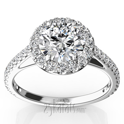 Cathedral Halo Diamond Engagement Ring (0.50 ct. tw)