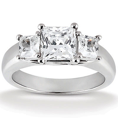 Trellis Princess Diamond Engagement Ring (1.00 ct.tw.)