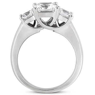 14K white gold Trellis Princess Diamond Engagement Ring (1.00 ct. tw.) 1 - alternate view 2