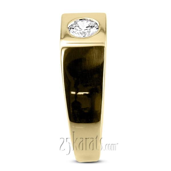 14K white gold 0.50 ct. Solitaire Diamond Man Ring 1 - alternate view 5