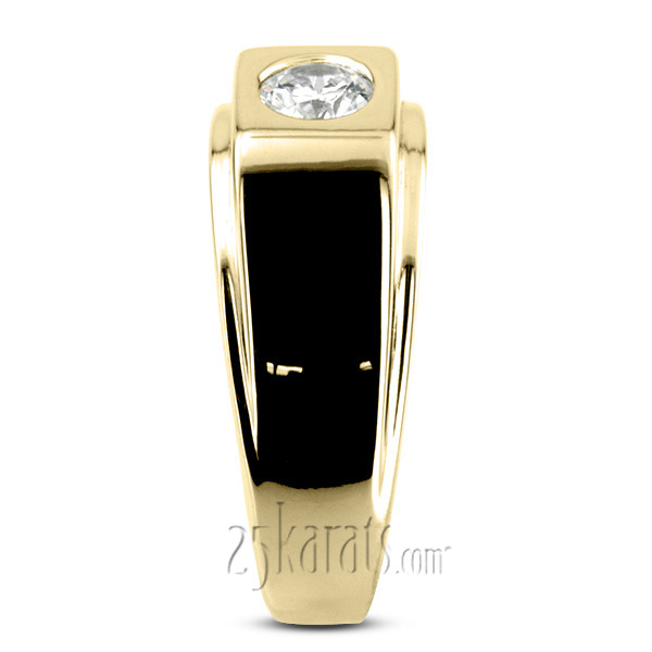 14K white gold 0.50 ct. Solitaire Diamond Men Ring - alternate view 4