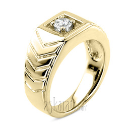 0.35 ct. Solitaire Diamond Men  Ring