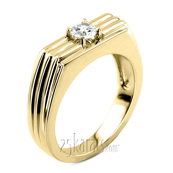 0.35 ct. Solitaire Diamond Men Ring