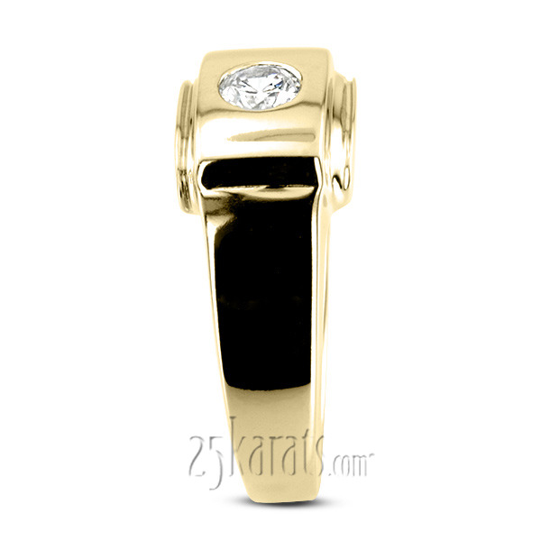 14K white gold 0.35 ct. Solitaire Diamond Man Ring 3 - alternate view 5