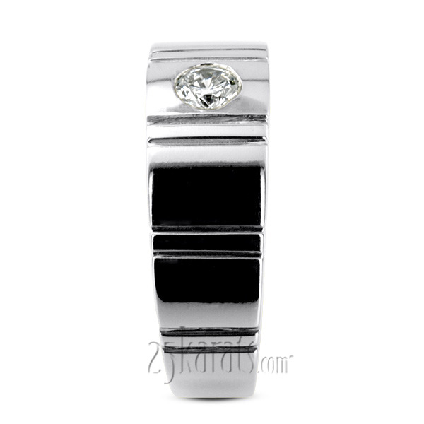 14K white gold 0.35 ct. Solitaire Diamond Men Ring 1 - alternate view 5