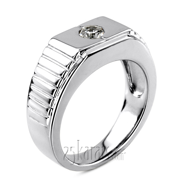 0.35 ct. Solitaire Diamond Men Ring