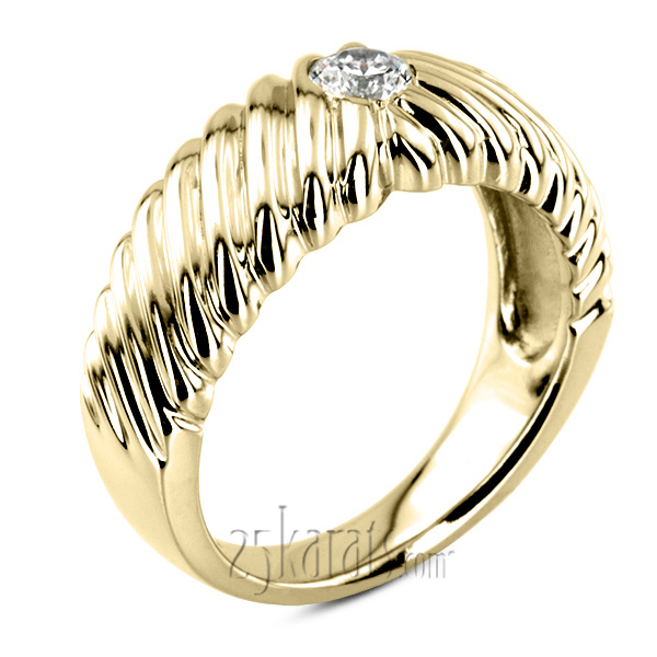 0.35 ct. Solitaire Diamond Man Ring