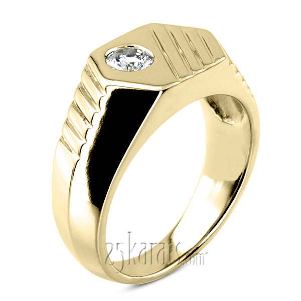 14K white gold 0.35 ct. Solitaire Diamond Men Ring 7 - main view