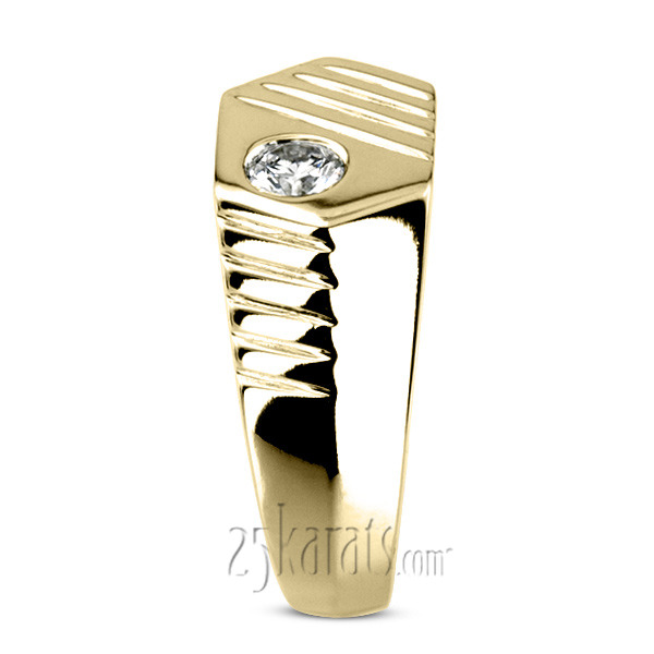14K white gold 0.35 ct. Solitaire Diamond Men Ring 7 - alternate view 5