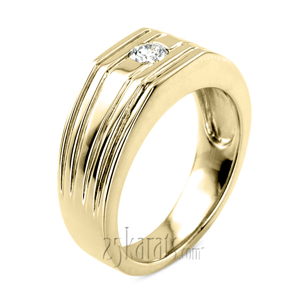 0.25 ct. Solitaire Diamond Men's Ring