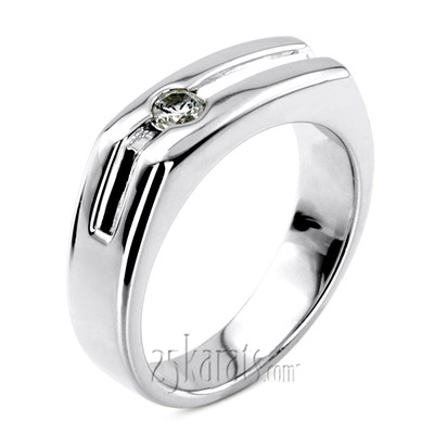 0.20 ct. Solitaire Diamond Men's Ring