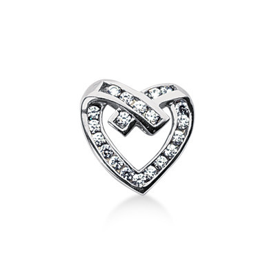 0.50 CT Diamond Heart Shape Pendant