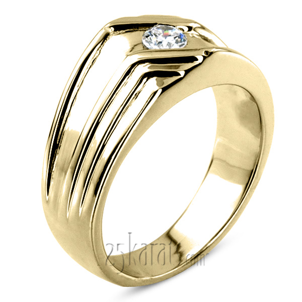 0.25 ct. Solitaire Diamond Man Ring