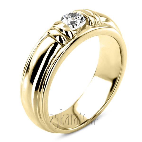 0.50 ct. Solitaire Diamond Man Ring
