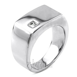 0.14 ct. Solitaire Diamond Men's Ring