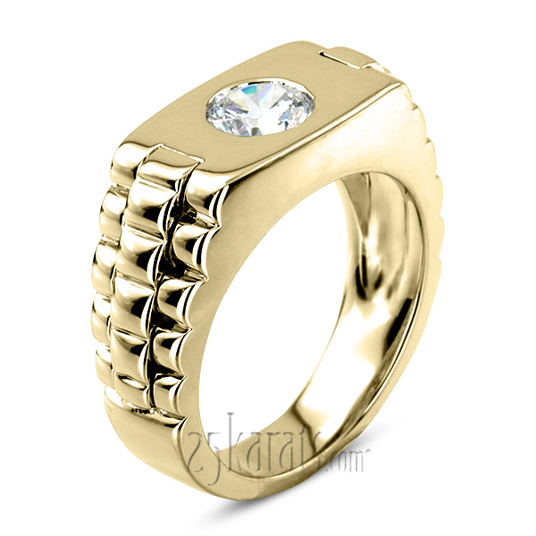 Solitaire Diamond Man Ring (1.00 ct)