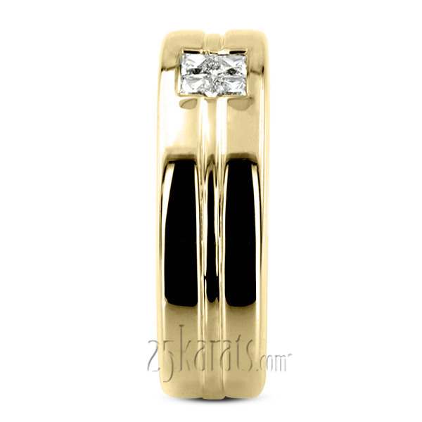 14K white gold 0.40 ct. Solitaire Men Diamond Ring - alternate view 5