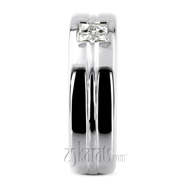 14K white gold 0.40 ct. Solitaire Men Diamond Ring - alternate view 6