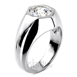Solitaire Diamond Man Ring for 2.50 ct Diamond
