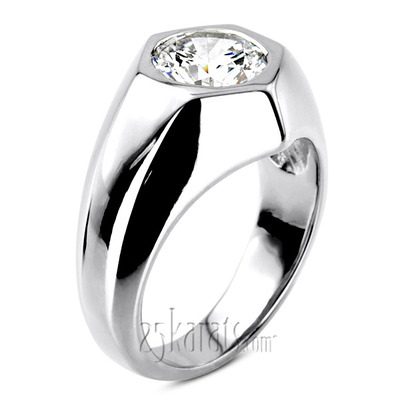 Solitaire Diamond Men's Ring for 2.50 ct Diamond