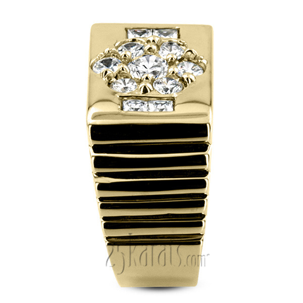 14K white gold 1.42 ct. Diamond Men's Ring - alternate view 6