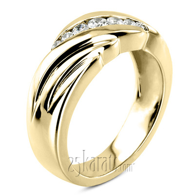 0.34 ct. Diamond Men's Wedding Band