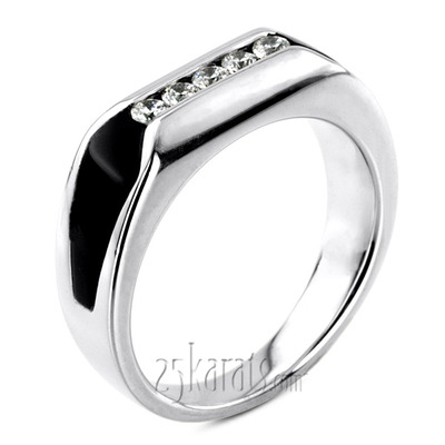 0.25 ct. Round Cut Diamond Men's Wedding Band