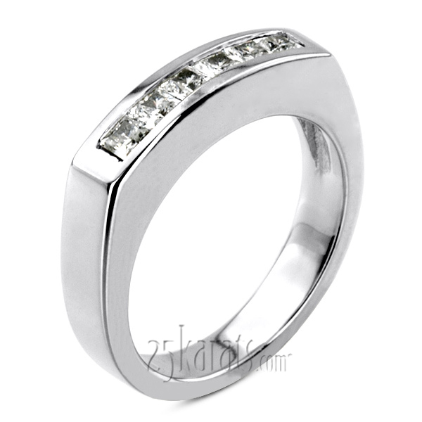 0.60 ct. Princess Cut Diamond Men Ring