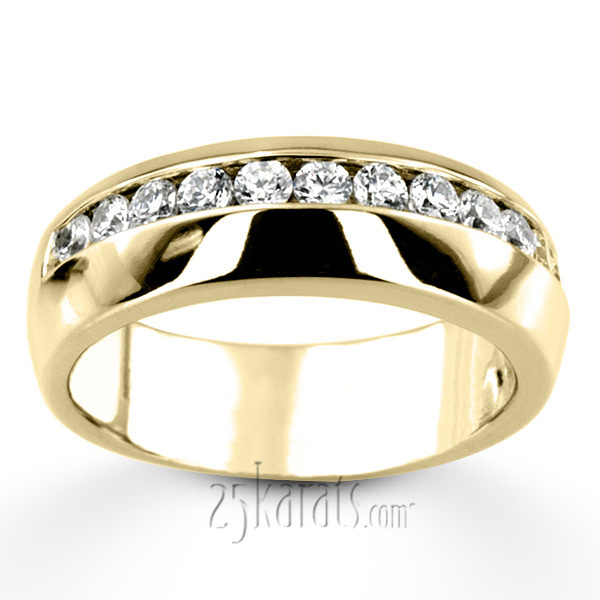 14K white gold 0.91 ct. Round Cut Diamond Men's Ring - alternate view 3