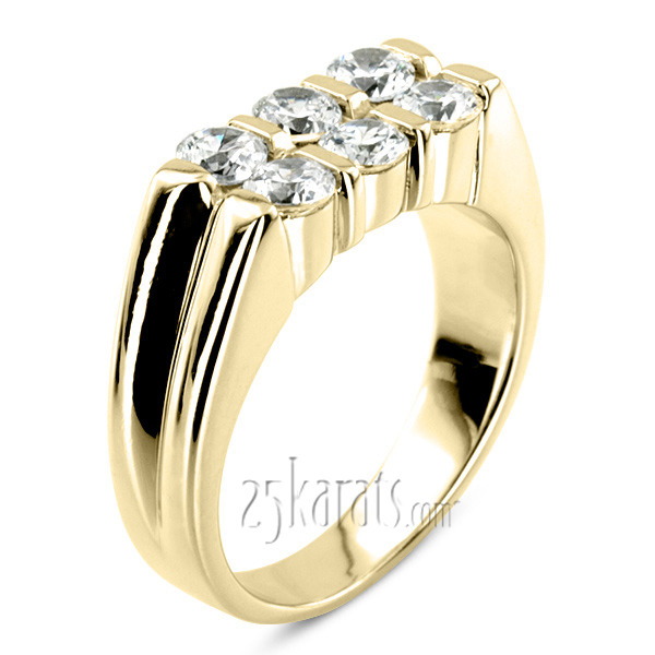14K white gold 1.50 ct. Diamond Men's Ring - main view