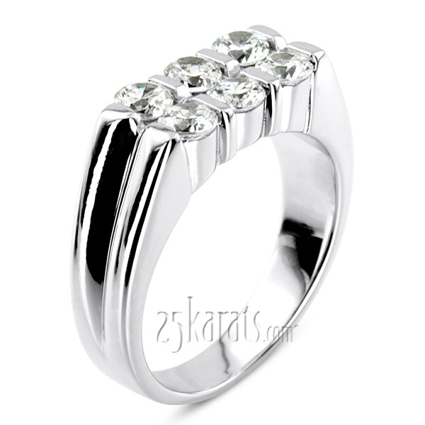 14K white gold 1.50 ct. Diamond Men's Ring - alternate view 2