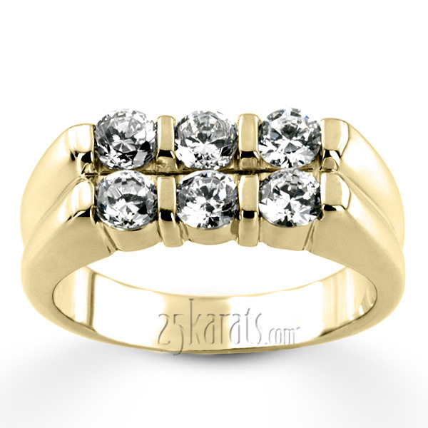 14K white gold 1.50 ct. Diamond Men's Ring - alternate view 3