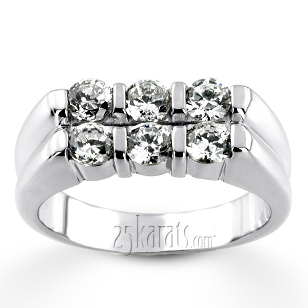 14K white gold 1.50 ct. Diamond Men's Ring - alternate view 4