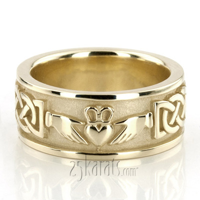 Claddagh Celtic Knot Wedding Ring