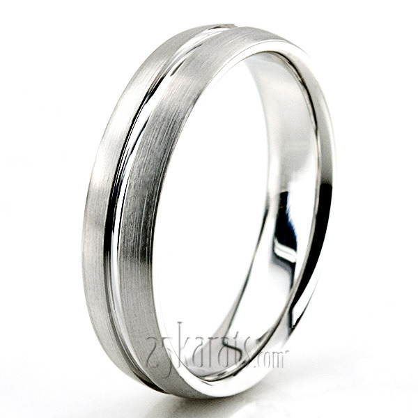 10K white gold 6mm. satin basic-carved-wedding-bands - alternate view 8