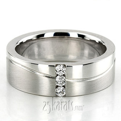 Wave Design Diamond Wedding Ring
