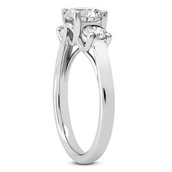 14K white gold Contemporary Three-Stone engagement Ring (1.00ct) - alternate view 3