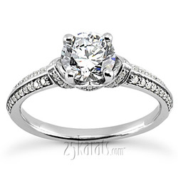 Knife Edge Contemporary Engagement Ring (0.16 ct. t.w.) thumbnail 1