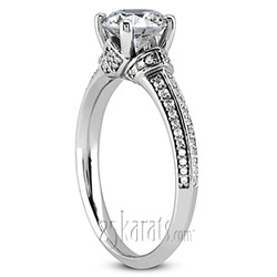 Knife Edge Contemporary Engagement Ring (0.16 ct. t.w.) thumbnail 2