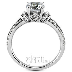 Knife Edge Contemporary Engagement Ring (0.16 ct. t.w.) thumbnail 3