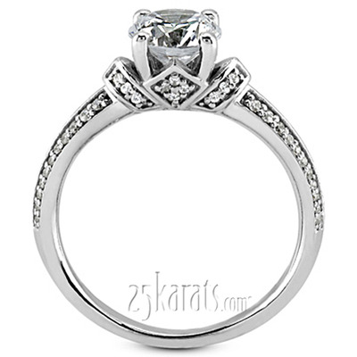 Knife Edge Contemporary Engagement Ring (0.16 ct. tw.) thumbnail 3