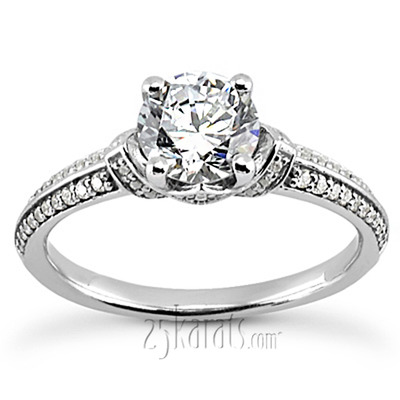 Knife Edge Contemporary Engagement Ring (0.16 ct. tw.)