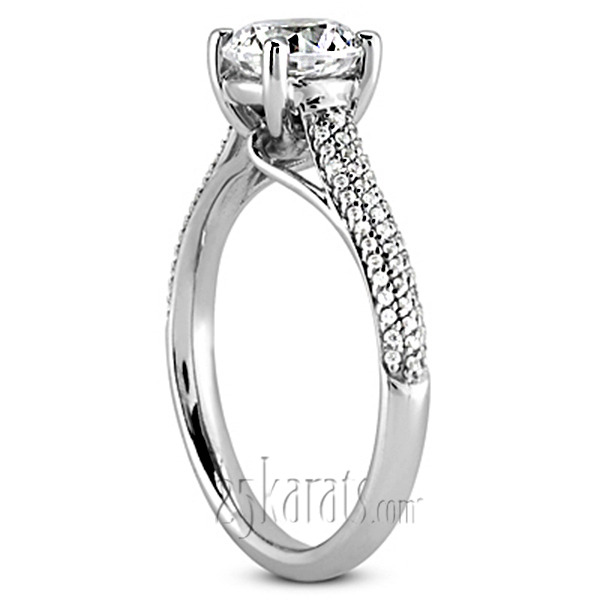 14K white gold 1.50 ct. Four-Prong Basket Head Diamond Engagement Ring (0.21 ct. tw.) - alternate view 2