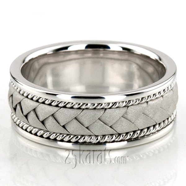 Braided Two-Tone Handmade Wedding Ring 