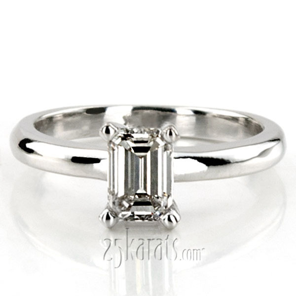 14K white gold Solitaire Diamond Bridal Ring (2.50ct) - alternate view 6